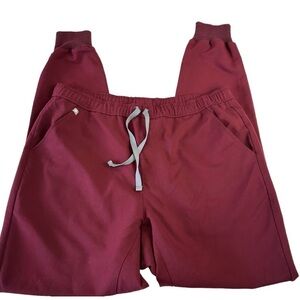 Figs Men's Tansen Jogger Scrub Pants in Burgundy, XL Tall